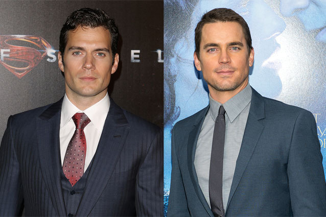 Outros gêmeos? Ou clones? Henry Cavill (Super-homem) e Matt Bomer (Magic Mike, Glee).