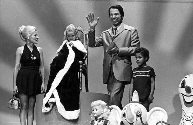 SS no quadro "Boa noite, Cinderela", na TV Globo na década de 1970.