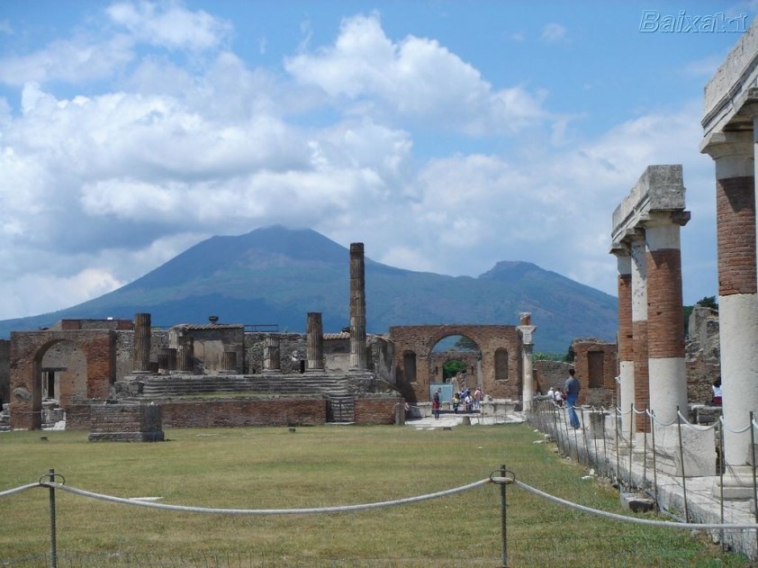 As ruínas de Pompeia.