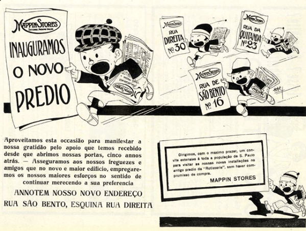 Anúncio informando da mudança.