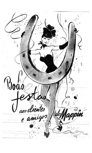 Mappin desejando Boas Festas, ao redor dos anos 1960